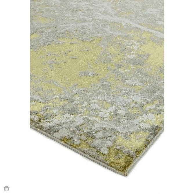 Aurora AU06 Lustre Modern Abstract Distressed Marbled Metallic Shimmer Textured High-Density Soft Smooth Low Profile Polyblend Short-Pile Silver/Gold/Beige/Cream/Pale Grey Rug-Asiatic Carpets-Rug Love - The Most Loved Rug Store