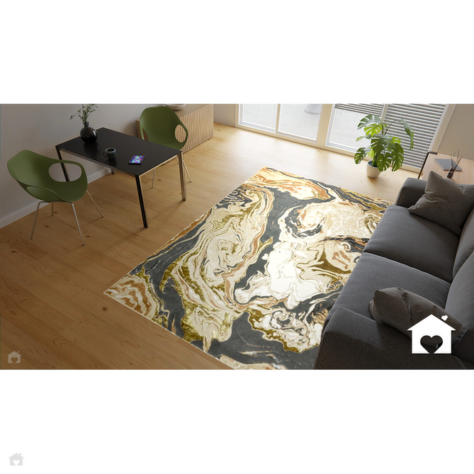 Aurora AU08 Marble Modern Abstract Distressed Marbled Metallic Shimmer Textured High-Density Soft Smooth Low Profile Polyblend Short-Pile Beige/Gold/Grey/Bronze/Cream/Black Rug-Asiatic Carpets-Rug Love - The Most Loved Rug Store