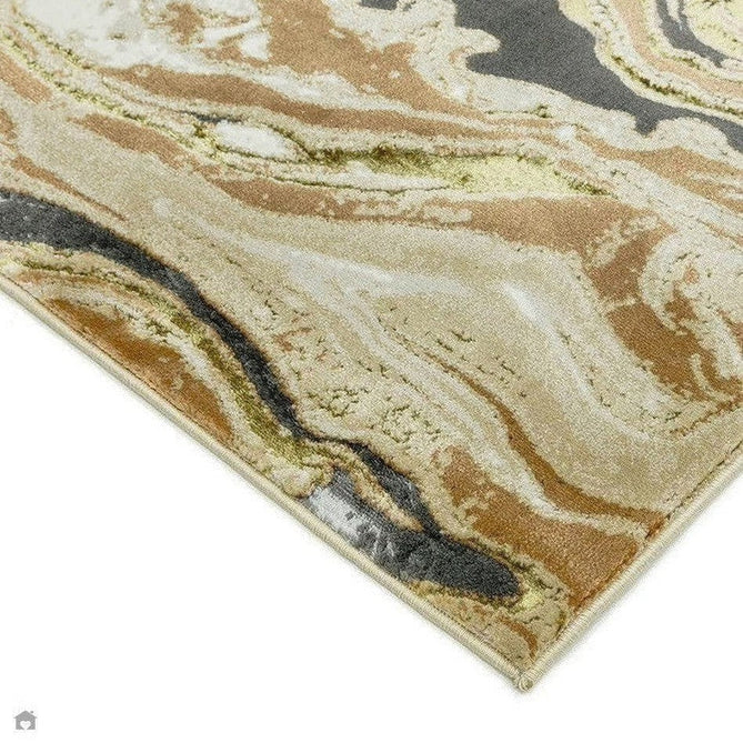 Aurora AU08 Marble Modern Abstract Distressed Marbled Metallic Shimmer Textured High-Density Soft Smooth Low Profile Polyblend Short-Pile Beige/Gold/Grey/Bronze/Cream/Black Rug-Asiatic Carpets-Rug Love - The Most Loved Rug Store