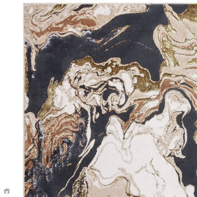 Aurora AU08 Marble Modern Abstract Distressed Marbled Metallic Shimmer Textured High-Density Soft Smooth Low Profile Polyblend Short-Pile Beige/Gold/Grey/Bronze/Cream/Black Rug-Asiatic Carpets-Rug Love - The Most Loved Rug Store