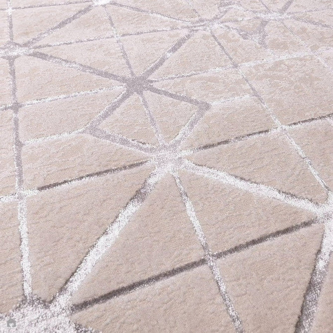 Aurora AU11 Lattice Modern Geometric Distressed Metallic Shimmer Textured High-Density Soft Smooth Low Profile Polyblend Short-Pile Beige/Silver/Grey/Ivory Rug-Asiatic Carpets-Rug Love - The Most Loved Rug Store