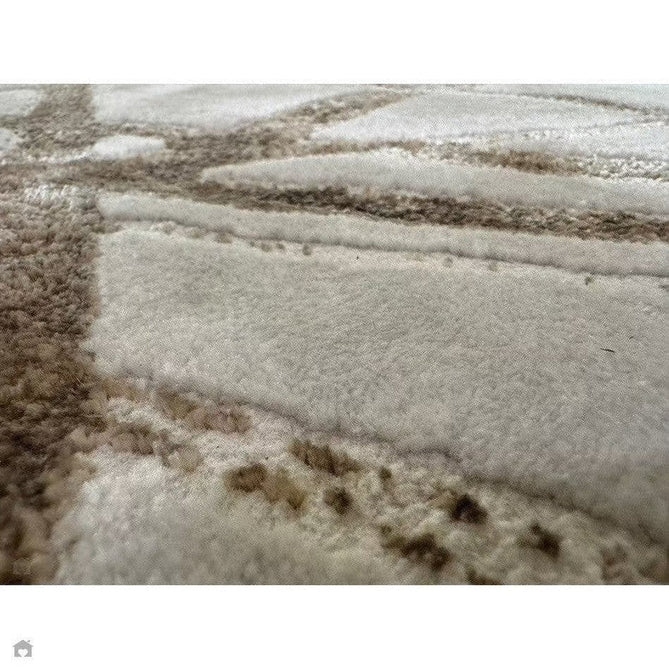 Aurora AU13 Mica Modern Geometric Distressed Metallic Shimmer Textured High-Density Soft Smooth Low Profile Polyblend Short-Pile Beige/Brown/Champagne/Taupe Rug-Asiatic Carpets-Rug Love - The Most Loved Rug Store