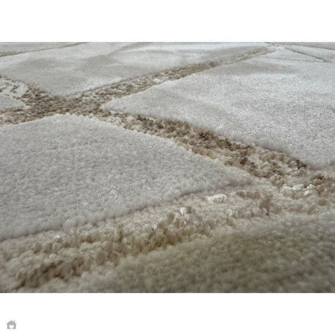 Aurora AU13 Mica Modern Geometric Distressed Metallic Shimmer Textured High-Density Soft Smooth Low Profile Polyblend Short-Pile Beige/Brown/Champagne/Taupe Rug-Asiatic Carpets-Rug Love - The Most Loved Rug Store