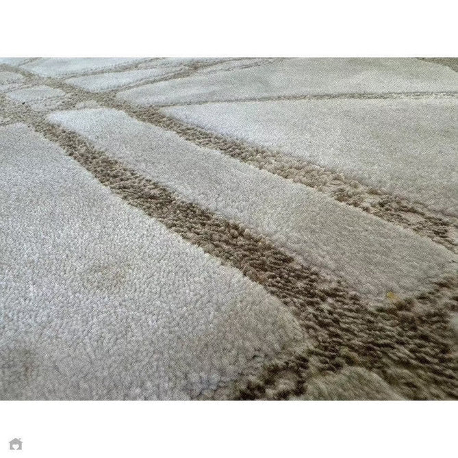 Aurora AU13 Mica Modern Geometric Distressed Metallic Shimmer Textured High-Density Soft Smooth Low Profile Polyblend Short-Pile Beige/Brown/Champagne/Taupe Rug-Asiatic Carpets-Rug Love - The Most Loved Rug Store