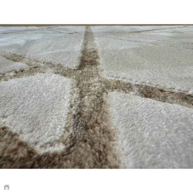 Aurora AU13 Mica Modern Geometric Distressed Metallic Shimmer Textured High-Density Soft Smooth Low Profile Polyblend Short-Pile Beige/Brown/Champagne/Taupe Rug-Asiatic Carpets-Rug Love - The Most Loved Rug Store