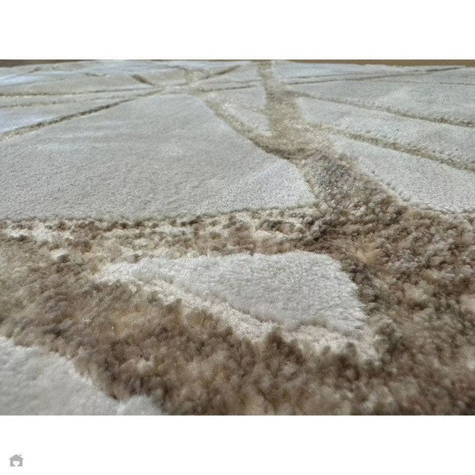 Aurora AU13 Mica Modern Geometric Distressed Metallic Shimmer Textured High-Density Soft Smooth Low Profile Polyblend Short-Pile Beige/Brown/Champagne/Taupe Rug-Asiatic Carpets-Rug Love - The Most Loved Rug Store