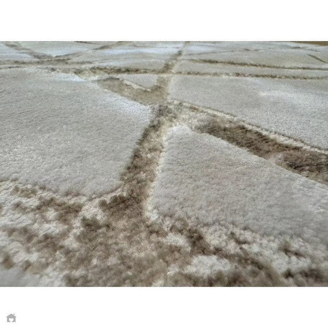 Aurora AU13 Mica Modern Geometric Distressed Metallic Shimmer Textured High-Density Soft Smooth Low Profile Polyblend Short-Pile Beige/Brown/Champagne/Taupe Rug-Asiatic Carpets-Rug Love - The Most Loved Rug Store