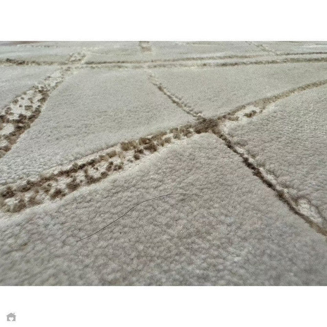 Aurora AU13 Mica Modern Geometric Distressed Metallic Shimmer Textured High-Density Soft Smooth Low Profile Polyblend Short-Pile Beige/Brown/Champagne/Taupe Rug-Asiatic Carpets-Rug Love - The Most Loved Rug Store