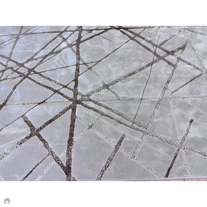 Aurora AU13 Mica Modern Geometric Distressed Metallic Shimmer Textured High-Density Soft Smooth Low Profile Polyblend Short-Pile Beige/Brown/Champagne/Taupe Rug-Asiatic Carpets-Rug Love - The Most Loved Rug Store