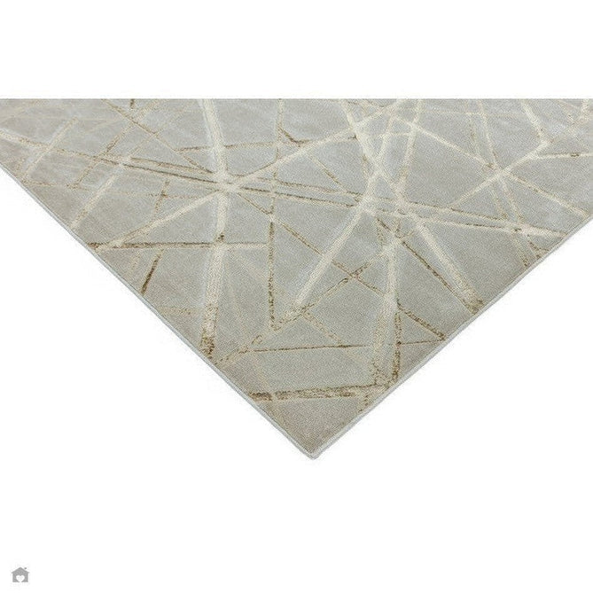 Aurora AU13 Mica Modern Geometric Distressed Metallic Shimmer Textured High-Density Soft Smooth Low Profile Polyblend Short-Pile Beige/Brown/Champagne/Taupe Rug-Asiatic Carpets-Rug Love - The Most Loved Rug Store