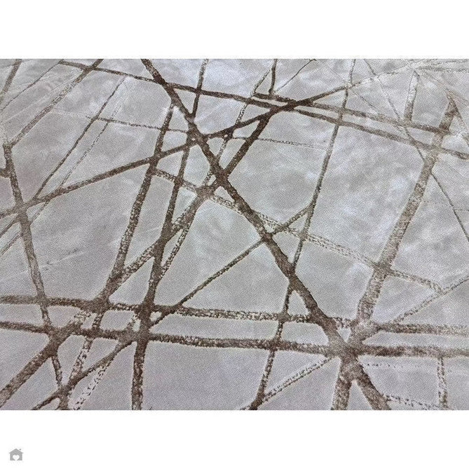 Aurora AU13 Mica Modern Geometric Distressed Metallic Shimmer Textured High-Density Soft Smooth Low Profile Polyblend Short-Pile Beige/Brown/Champagne/Taupe Rug-Asiatic Carpets-Rug Love - The Most Loved Rug Store