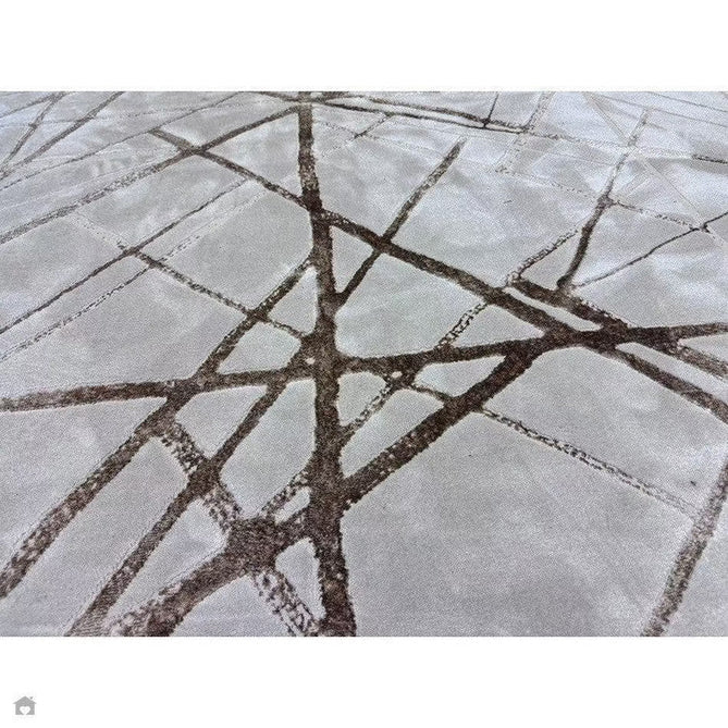 Aurora AU13 Mica Modern Geometric Distressed Metallic Shimmer Textured High-Density Soft Smooth Low Profile Polyblend Short-Pile Beige/Brown/Champagne/Taupe Rug-Asiatic Carpets-Rug Love - The Most Loved Rug Store