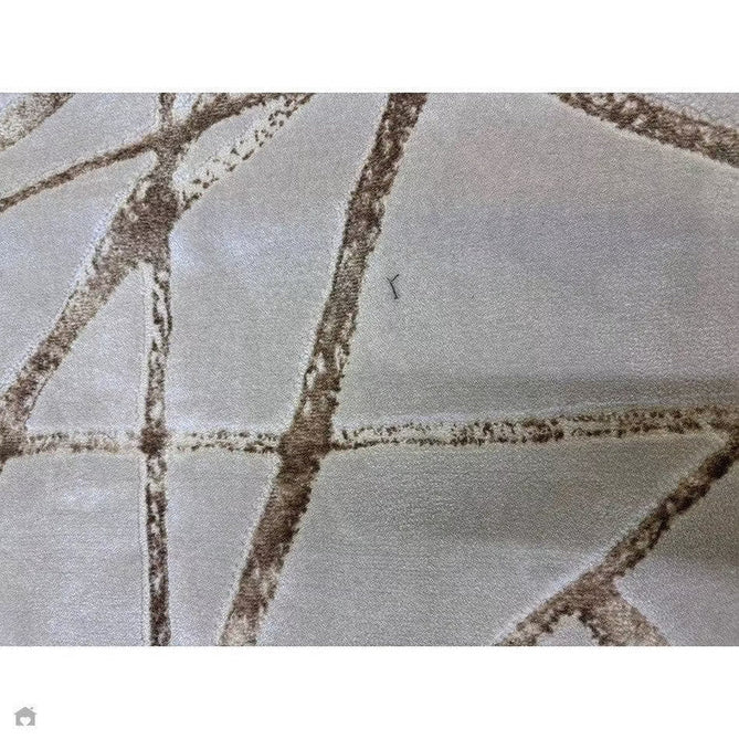 Aurora AU13 Mica Modern Geometric Distressed Metallic Shimmer Textured High-Density Soft Smooth Low Profile Polyblend Short-Pile Beige/Brown/Champagne/Taupe Rug-Asiatic Carpets-Rug Love - The Most Loved Rug Store