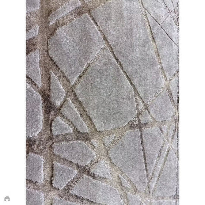 Aurora AU13 Mica Modern Geometric Distressed Metallic Shimmer Textured High-Density Soft Smooth Low Profile Polyblend Short-Pile Beige/Brown/Champagne/Taupe Rug-Asiatic Carpets-Rug Love - The Most Loved Rug Store