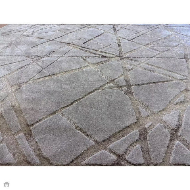 Aurora AU13 Mica Modern Geometric Distressed Metallic Shimmer Textured High-Density Soft Smooth Low Profile Polyblend Short-Pile Beige/Brown/Champagne/Taupe Rug-Asiatic Carpets-Rug Love - The Most Loved Rug Store