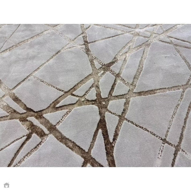 Aurora AU13 Mica Modern Geometric Distressed Metallic Shimmer Textured High-Density Soft Smooth Low Profile Polyblend Short-Pile Beige/Brown/Champagne/Taupe Rug-Asiatic Carpets-Rug Love - The Most Loved Rug Store