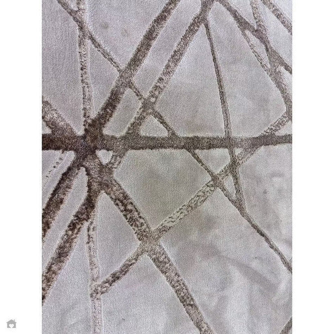 Aurora AU13 Mica Modern Geometric Distressed Metallic Shimmer Textured High-Density Soft Smooth Low Profile Polyblend Short-Pile Beige/Brown/Champagne/Taupe Rug-Asiatic Carpets-Rug Love - The Most Loved Rug Store