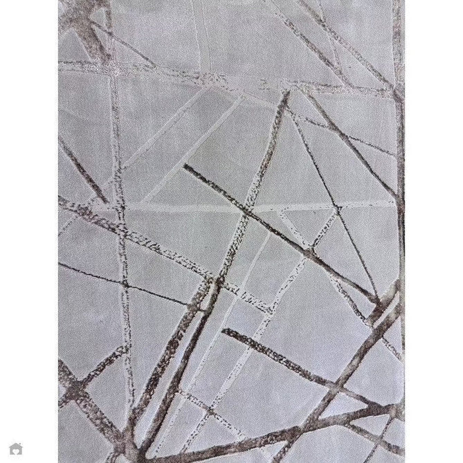 Aurora AU13 Mica Modern Geometric Distressed Metallic Shimmer Textured High-Density Soft Smooth Low Profile Polyblend Short-Pile Beige/Brown/Champagne/Taupe Rug-Asiatic Carpets-Rug Love - The Most Loved Rug Store