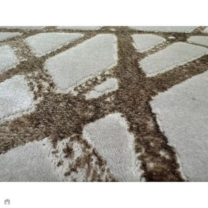 Aurora AU13 Mica Modern Geometric Distressed Metallic Shimmer Textured High-Density Soft Smooth Low Profile Polyblend Short-Pile Beige/Brown/Champagne/Taupe Rug-Asiatic Carpets-Rug Love - The Most Loved Rug Store