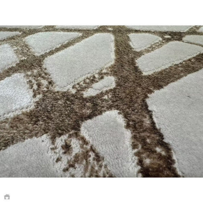 Aurora AU13 Mica Modern Geometric Distressed Metallic Shimmer Textured High-Density Soft Smooth Low Profile Polyblend Short-Pile Beige/Brown/Champagne/Taupe Rug-Asiatic Carpets-Rug Love - The Most Loved Rug Store