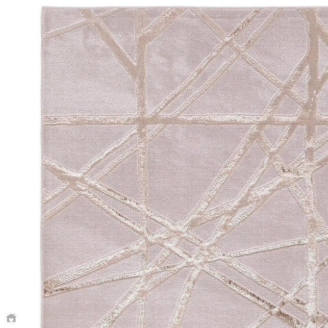 Aurora AU13 Mica Modern Geometric Distressed Metallic Shimmer Textured High-Density Soft Smooth Low Profile Polyblend Short-Pile Beige/Brown/Champagne/Taupe Rug-Asiatic Carpets-Rug Love - The Most Loved Rug Store