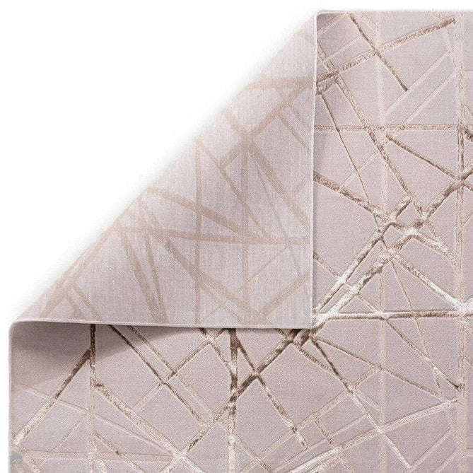 Aurora AU13 Mica Modern Geometric Distressed Metallic Shimmer Textured High-Density Soft Smooth Low Profile Polyblend Short-Pile Beige/Brown/Champagne/Taupe Rug-Asiatic Carpets-Rug Love - The Most Loved Rug Store