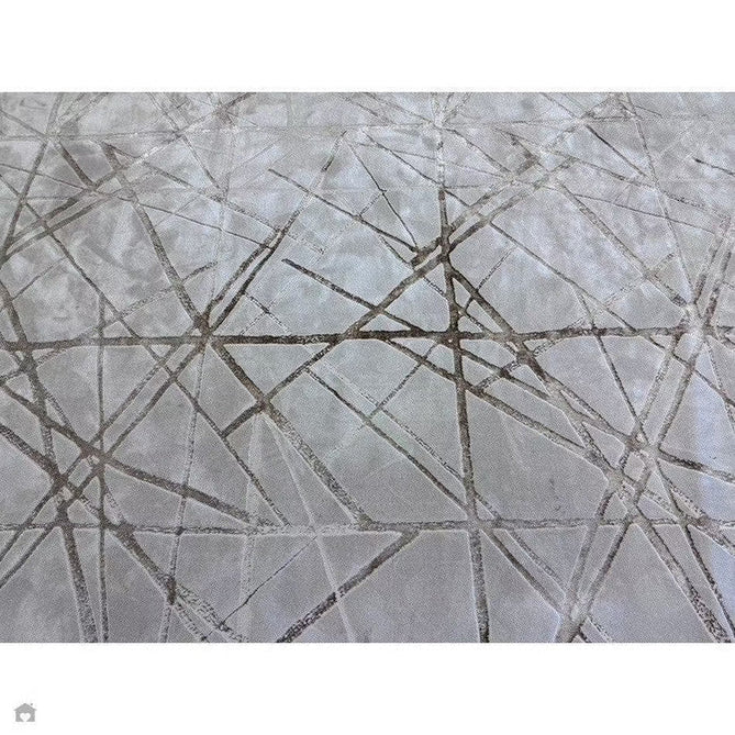 Aurora AU13 Mica Modern Geometric Distressed Metallic Shimmer Textured High-Density Soft Smooth Low Profile Polyblend Short-Pile Beige/Brown/Champagne/Taupe Rug-Asiatic Carpets-Rug Love - The Most Loved Rug Store