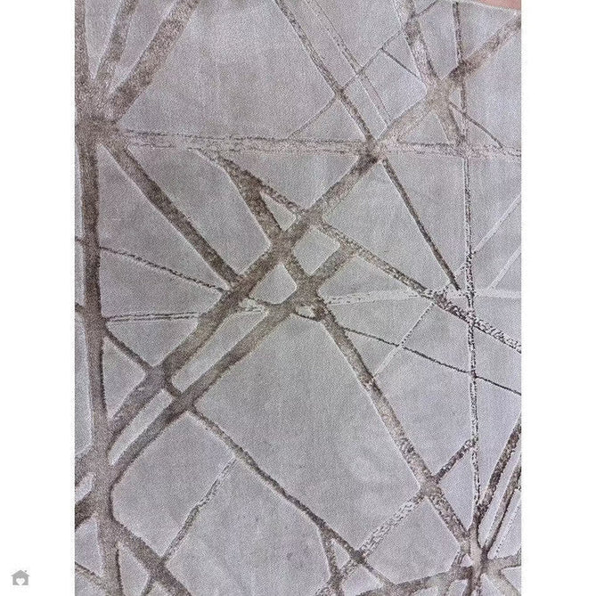 Aurora AU13 Mica Modern Geometric Distressed Metallic Shimmer Textured High-Density Soft Smooth Low Profile Polyblend Short-Pile Beige/Brown/Champagne/Taupe Rug-Asiatic Carpets-Rug Love - The Most Loved Rug Store