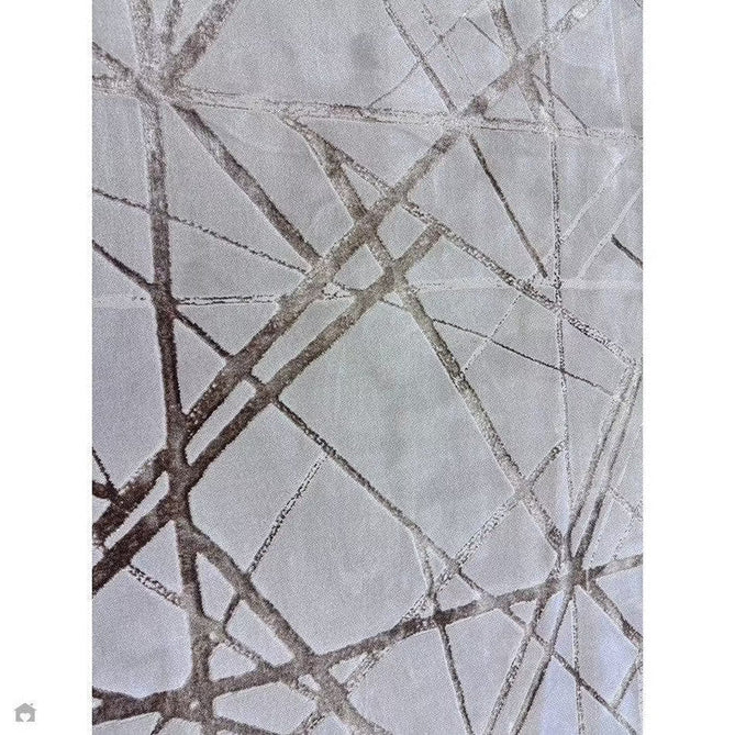 Aurora AU13 Mica Modern Geometric Distressed Metallic Shimmer Textured High-Density Soft Smooth Low Profile Polyblend Short-Pile Beige/Brown/Champagne/Taupe Rug-Asiatic Carpets-Rug Love - The Most Loved Rug Store