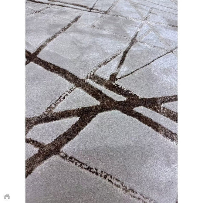 Aurora AU13 Mica Modern Geometric Distressed Metallic Shimmer Textured High-Density Soft Smooth Low Profile Polyblend Short-Pile Beige/Brown/Champagne/Taupe Rug-Asiatic Carpets-Rug Love - The Most Loved Rug Store