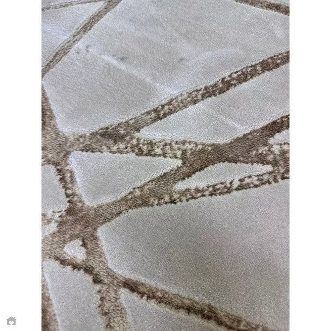 Aurora AU13 Mica Modern Geometric Distressed Metallic Shimmer Textured High-Density Soft Smooth Low Profile Polyblend Short-Pile Beige/Brown/Champagne/Taupe Rug-Asiatic Carpets-Rug Love - The Most Loved Rug Store