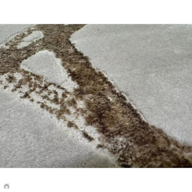 Aurora AU13 Mica Modern Geometric Distressed Metallic Shimmer Textured High-Density Soft Smooth Low Profile Polyblend Short-Pile Beige/Brown/Champagne/Taupe Rug-Asiatic Carpets-Rug Love - The Most Loved Rug Store