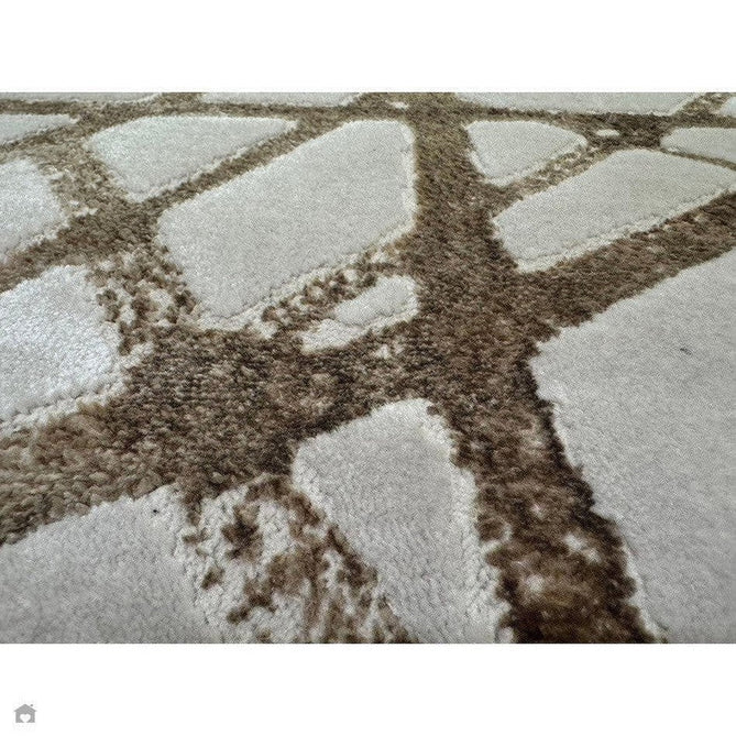 Aurora AU13 Mica Modern Geometric Distressed Metallic Shimmer Textured High-Density Soft Smooth Low Profile Polyblend Short-Pile Beige/Brown/Champagne/Taupe Rug-Asiatic Carpets-Rug Love - The Most Loved Rug Store