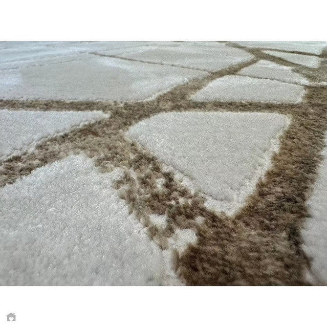 Aurora AU13 Mica Modern Geometric Distressed Metallic Shimmer Textured High-Density Soft Smooth Low Profile Polyblend Short-Pile Beige/Brown/Champagne/Taupe Rug-Asiatic Carpets-Rug Love - The Most Loved Rug Store