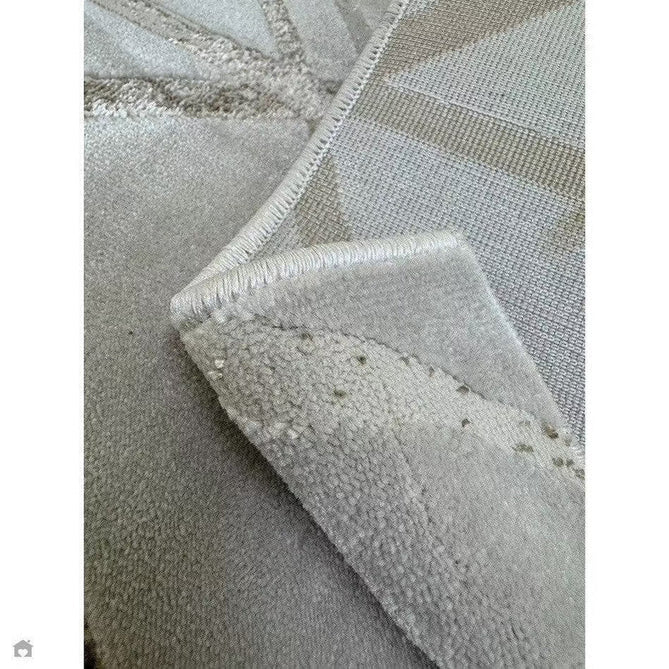 Aurora AU13 Mica Modern Geometric Distressed Metallic Shimmer Textured High-Density Soft Smooth Low Profile Polyblend Short-Pile Beige/Brown/Champagne/Taupe Rug-Asiatic Carpets-Rug Love - The Most Loved Rug Store