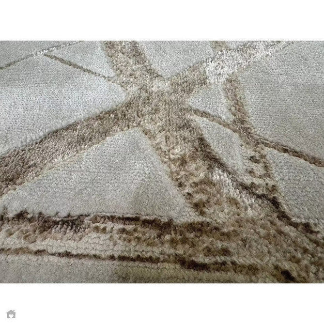 Aurora AU13 Mica Modern Geometric Distressed Metallic Shimmer Textured High-Density Soft Smooth Low Profile Polyblend Short-Pile Beige/Brown/Champagne/Taupe Rug-Asiatic Carpets-Rug Love - The Most Loved Rug Store