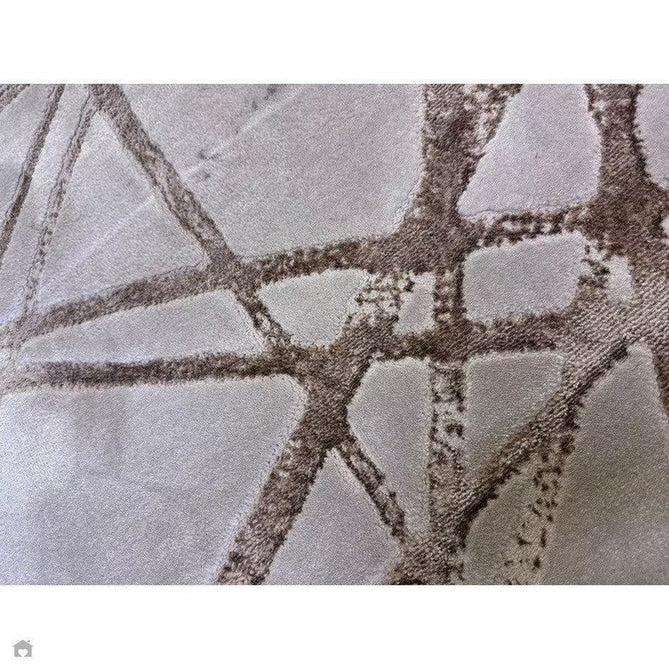 Aurora AU13 Mica Modern Geometric Distressed Metallic Shimmer Textured High-Density Soft Smooth Low Profile Polyblend Short-Pile Beige/Brown/Champagne/Taupe Rug-Asiatic Carpets-Rug Love - The Most Loved Rug Store