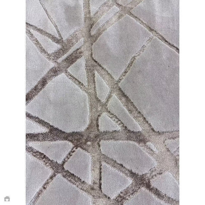 Aurora AU13 Mica Modern Geometric Distressed Metallic Shimmer Textured High-Density Soft Smooth Low Profile Polyblend Short-Pile Beige/Brown/Champagne/Taupe Rug-Asiatic Carpets-Rug Love - The Most Loved Rug Store