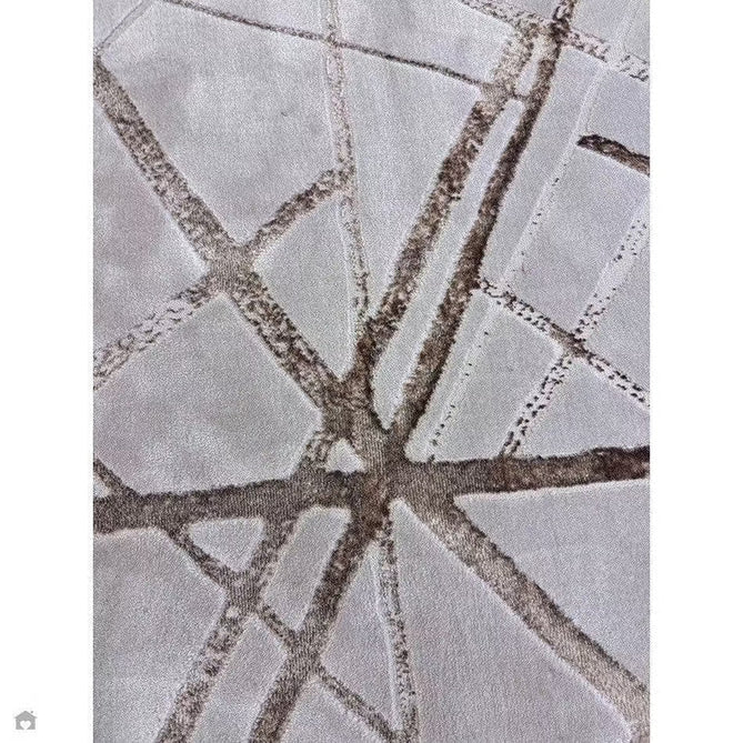 Aurora AU13 Mica Modern Geometric Distressed Metallic Shimmer Textured High-Density Soft Smooth Low Profile Polyblend Short-Pile Beige/Brown/Champagne/Taupe Rug-Asiatic Carpets-Rug Love - The Most Loved Rug Store