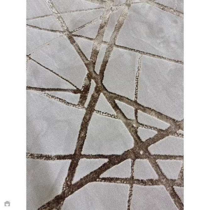 Aurora AU13 Mica Modern Geometric Distressed Metallic Shimmer Textured High-Density Soft Smooth Low Profile Polyblend Short-Pile Beige/Brown/Champagne/Taupe Rug-Asiatic Carpets-Rug Love - The Most Loved Rug Store