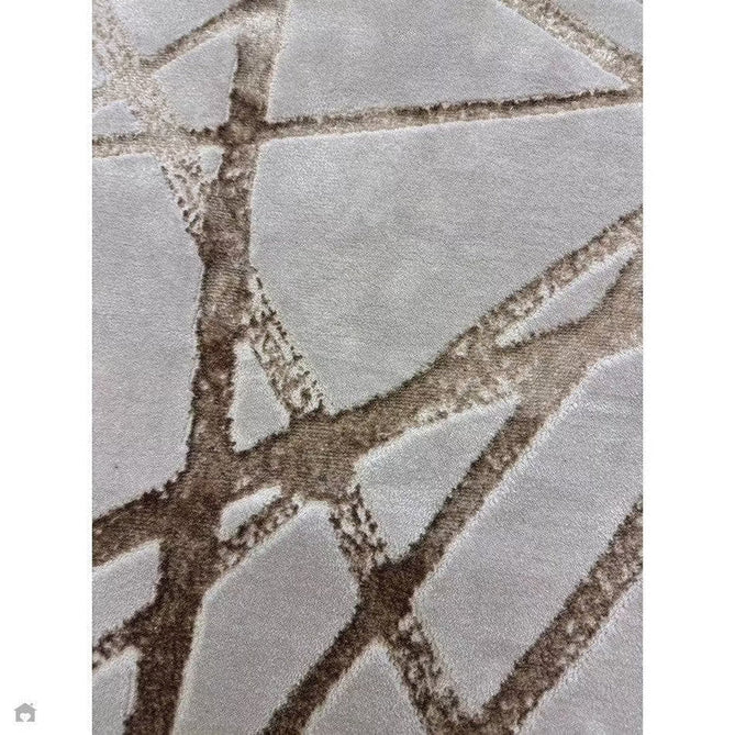 Aurora AU13 Mica Modern Geometric Distressed Metallic Shimmer Textured High-Density Soft Smooth Low Profile Polyblend Short-Pile Beige/Brown/Champagne/Taupe Rug-Asiatic Carpets-Rug Love - The Most Loved Rug Store