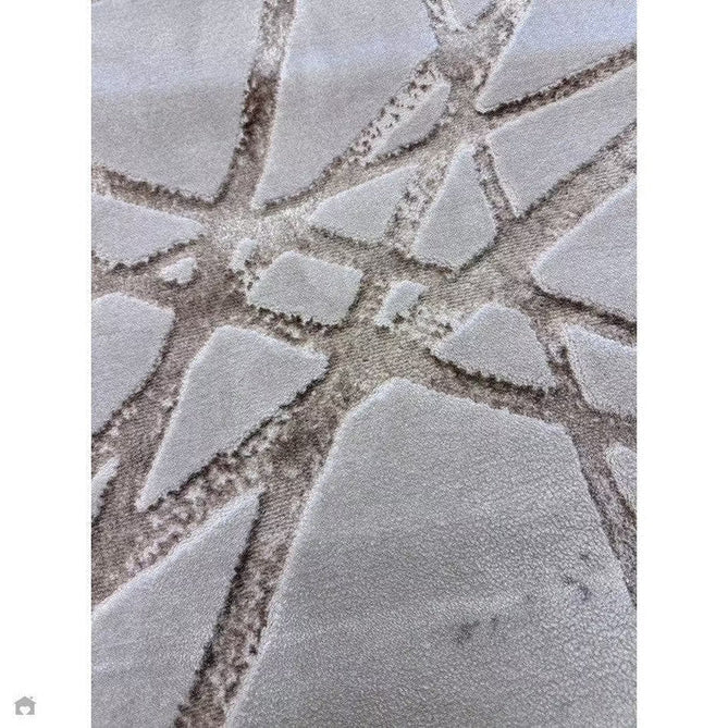 Aurora AU13 Mica Modern Geometric Distressed Metallic Shimmer Textured High-Density Soft Smooth Low Profile Polyblend Short-Pile Beige/Brown/Champagne/Taupe Rug-Asiatic Carpets-Rug Love - The Most Loved Rug Store