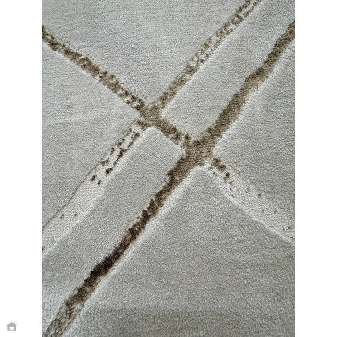 Aurora AU13 Mica Modern Geometric Distressed Metallic Shimmer Textured High-Density Soft Smooth Low Profile Polyblend Short-Pile Beige/Brown/Champagne/Taupe Rug-Asiatic Carpets-Rug Love - The Most Loved Rug Store