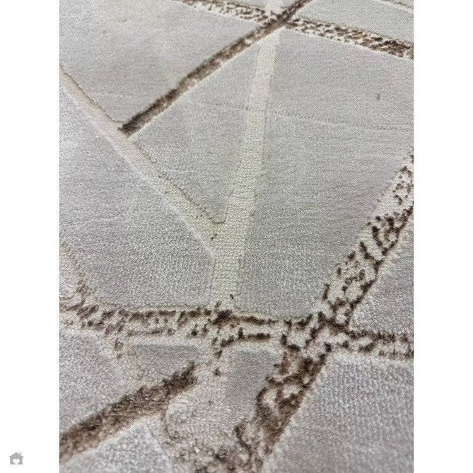 Aurora AU13 Mica Modern Geometric Distressed Metallic Shimmer Textured High-Density Soft Smooth Low Profile Polyblend Short-Pile Beige/Brown/Champagne/Taupe Rug-Asiatic Carpets-Rug Love - The Most Loved Rug Store