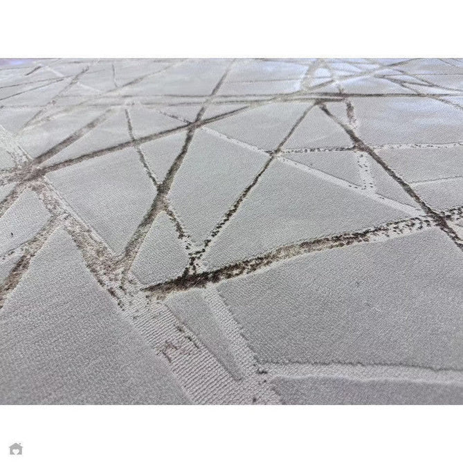 Aurora AU13 Mica Modern Geometric Distressed Metallic Shimmer Textured High-Density Soft Smooth Low Profile Polyblend Short-Pile Beige/Brown/Champagne/Taupe Rug-Asiatic Carpets-Rug Love - The Most Loved Rug Store