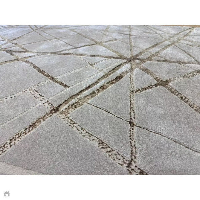 Aurora AU13 Mica Modern Geometric Distressed Metallic Shimmer Textured High-Density Soft Smooth Low Profile Polyblend Short-Pile Beige/Brown/Champagne/Taupe Rug-Asiatic Carpets-Rug Love - The Most Loved Rug Store