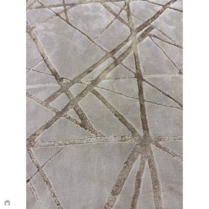 Aurora AU13 Mica Modern Geometric Distressed Metallic Shimmer Textured High-Density Soft Smooth Low Profile Polyblend Short-Pile Beige/Brown/Champagne/Taupe Rug-Asiatic Carpets-Rug Love - The Most Loved Rug Store