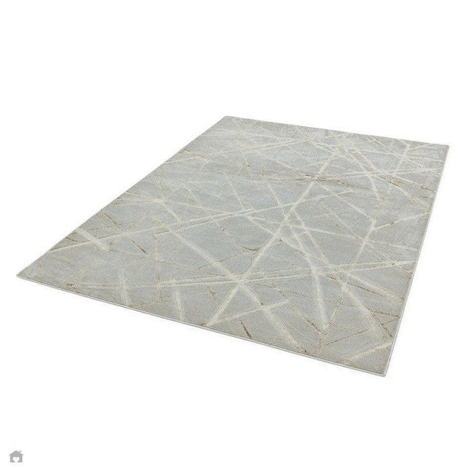 Aurora AU13 Mica Modern Geometric Distressed Metallic Shimmer Textured High-Density Soft Smooth Low Profile Polyblend Short-Pile Beige/Brown/Champagne/Taupe Rug-Asiatic Carpets-Rug Love - The Most Loved Rug Store