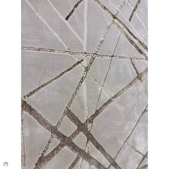 Aurora AU13 Mica Modern Geometric Distressed Metallic Shimmer Textured High-Density Soft Smooth Low Profile Polyblend Short-Pile Beige/Brown/Champagne/Taupe Rug-Asiatic Carpets-Rug Love - The Most Loved Rug Store