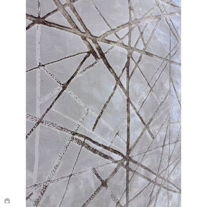 Aurora AU13 Mica Modern Geometric Distressed Metallic Shimmer Textured High-Density Soft Smooth Low Profile Polyblend Short-Pile Beige/Brown/Champagne/Taupe Rug-Asiatic Carpets-Rug Love - The Most Loved Rug Store